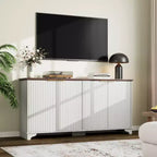 Buffet en bois à 4 portes et étagères réglables, pour cuisines, salles à manger,