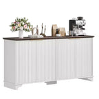 4 Doors & Adjustable Shelves Wood Sideboard Buffet Cabinet , for Kitchens, Dining Rooms,