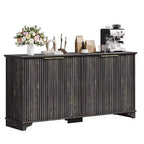 Buffet en bois à 4 portes et étagères réglables, pour cuisines, salles à manger,