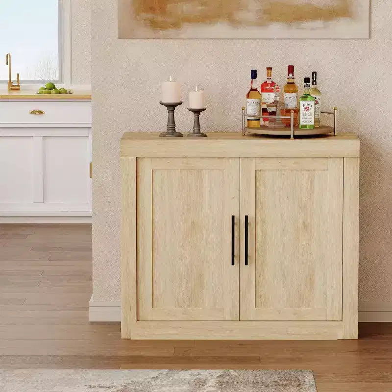 Buffet bas Acekool 70.8 avec 4 portes, bahut de rangement moderne style ferme