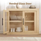 Buffet bas Acekool 70.8 avec 4 portes, bahut de rangement moderne style ferme
