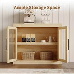 Buffet bas Acekool 70.8 avec 4 portes, bahut de rangement moderne style ferme