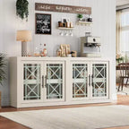 Buffet bas Acekool 70.8 avec 4 portes, bahut de rangement moderne style ferme