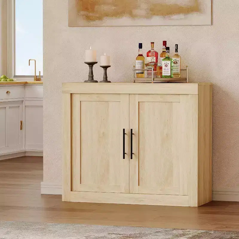 Buffet bas Acekool 70.8 avec 4 portes, bahut de rangement moderne style ferme
