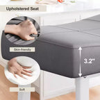 2 tabourets de bar avec coussin épais pour salle à manger, îlot de cuisine, bar à domicile