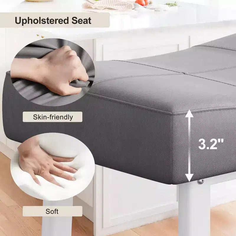 2 tabourets de bar avec coussin épais pour salle à manger, îlot de cuisine, bar à domicile