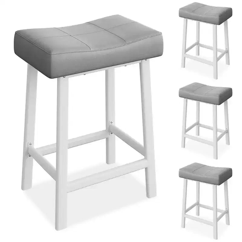 2 tabourets de bar avec coussin épais pour salle à manger, îlot de cuisine, bar à domicile