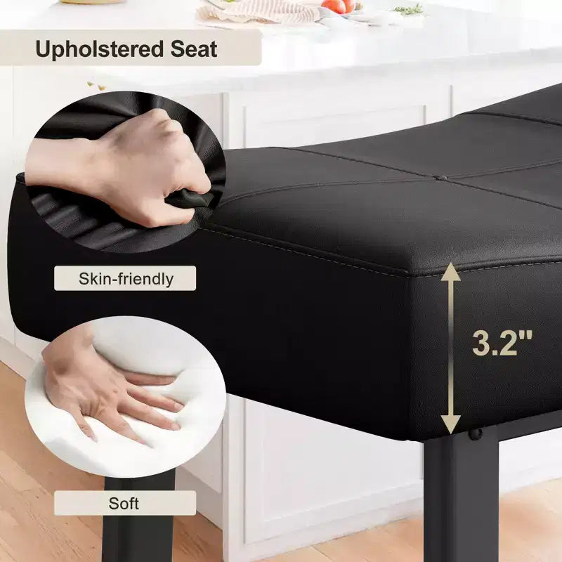 2 tabourets de bar avec coussin épais pour salle à manger, îlot de cuisine, bar à domicile