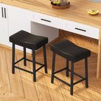 2 tabourets de bar avec coussin épais pour salle à manger, îlot de cuisine, bar à domicile
