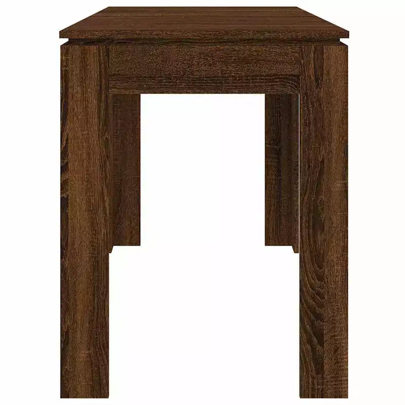 Table à manger moderne minimaliste Clihome en chêne, surface de table 4 places pour les repas quotidiens en famille