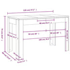 Table à manger moderne minimaliste Clihome en chêne, surface de table 4 places pour les repas quotidiens en famille
