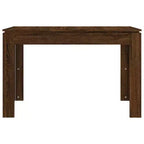 Table à manger moderne minimaliste Clihome en chêne, surface de table 4 places pour les repas quotidiens en famille