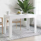 Table à manger moderne minimaliste Clihome en chêne, surface de table 4 places pour les repas quotidiens en famille
