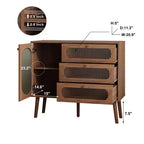 Bahut buffet de 99 cm, meuble bar à café pour entrée avec 3 tiroirs, buffet de sol en bois, meuble d'appoint pour salon
