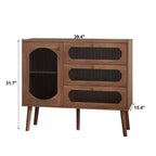 Bahut buffet de 99 cm, meuble bar à café pour entrée avec 3 tiroirs, buffet de sol en bois, meuble d'appoint pour salon