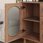 Bahut buffet de 99 cm, meuble bar à café pour entrée avec 3 tiroirs, buffet de sol en bois, meuble d'appoint pour salon