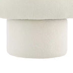 Christopher Knight Home Fauteuil d'appoint pivotant rond Artemov 360 rembourré avec dossier incurvé