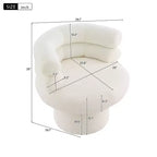 Christopher Knight Home Fauteuil d'appoint pivotant rond Artemov 360 rembourré avec dossier incurvé