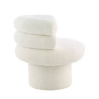 Christopher Knight Home Fauteuil d'appoint pivotant rond Artemov 360 rembourré avec dossier incurvé