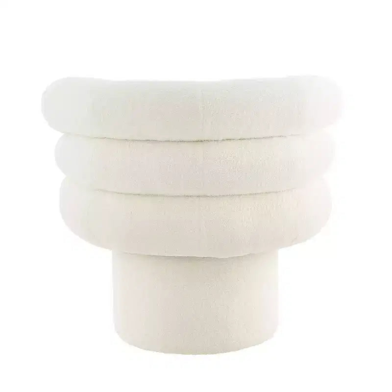 Christopher Knight Home Fauteuil d'appoint pivotant rond Artemov 360 rembourré avec dossier incurvé