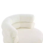 Christopher Knight Home Fauteuil d'appoint pivotant rond Artemov 360 rembourré avec dossier incurvé