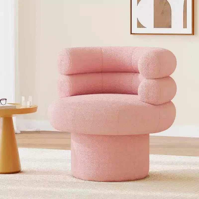 Christopher Knight Home Fauteuil d'appoint pivotant rond Artemov 360 rembourré avec dossier incurvé