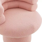 Christopher Knight Home Fauteuil d'appoint pivotant rond Artemov 360 rembourré avec dossier incurvé