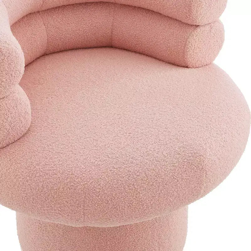 Christopher Knight Home Fauteuil d'appoint pivotant rond Artemov 360 rembourré avec dossier incurvé