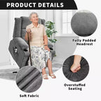 23.6 Fauteuil inclinable électrique surdimensionné avec chaleur et massage, élévateur électrique pour canapé individuel surdimensionné, charge maximale de 350 lb