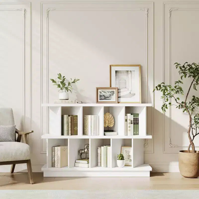 Étagère de rangement 8 cubes, Bibliothèque ouverte avec 10 panneaux arrière amovibles, Meuble de présentation pour salon, chambre ou entrée