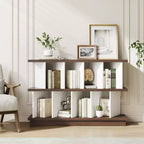 8-Cube Storage Shelf Organizer, Open Bookshelf with 10 Removable Back Panels, Display Storage Bookcase for Living Room, Bedroom, or Entryway