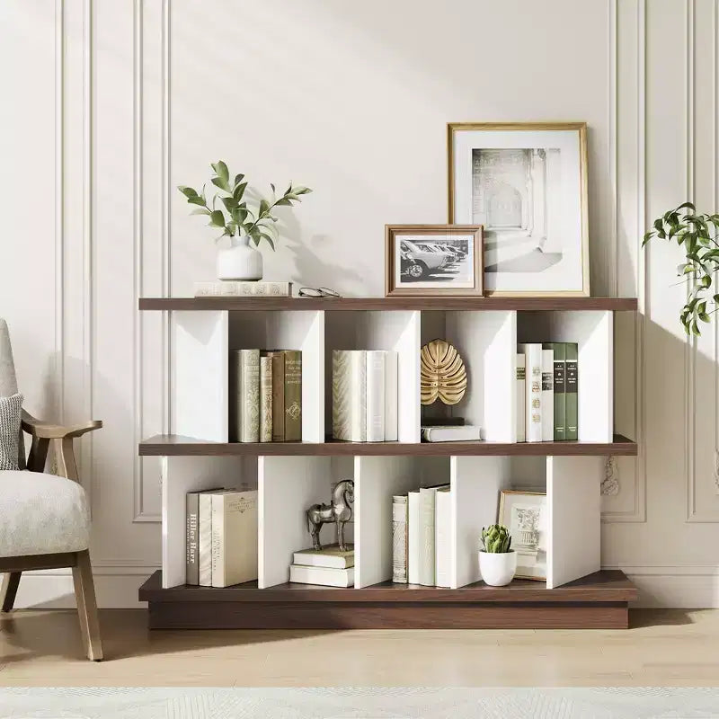 8-Cube Storage Shelf Organizer, Open Bookshelf with 10 Removable Back Panels, Display Storage Bookcase for Living Room, Bedroom, or Entryway
