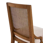 Christopher Knight Home Farida, chaise de salle à manger en bois d'hévéa rembourrée avec dossier en rotin (lot de 2)