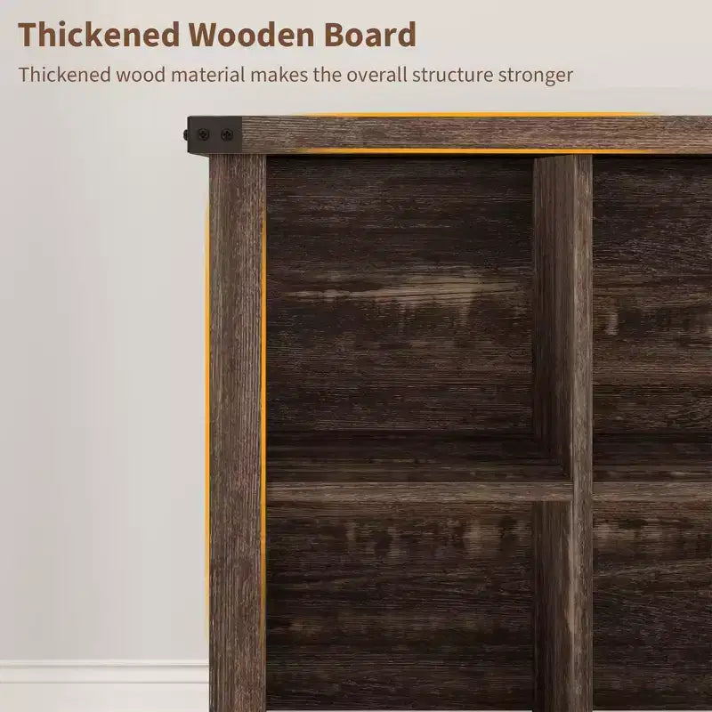 Étagère de rangement à 9 cubes, bibliothèque horizontale de style ferme à 4 niveaux, bibliothèque de rangement en bois de 95 cm pour entrée, longues étagères basses pour chambre.
