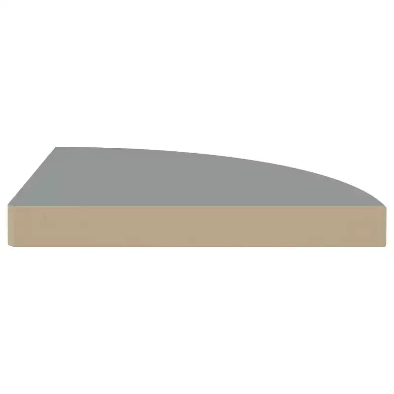 Lot de 2 étagères d'angle petites gris alvéolé MDF, métal