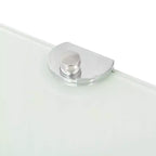 Lot de 2 étagères d'angle en verre trempé blanc 25 x 25 cm