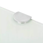Lot de 2 étagères d'angle en verre trempé blanc 25 x 25 cm