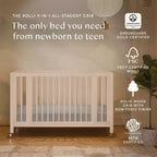 Lit de bébé évolutif 9-en-1 Babyletto Rolli avec berceau et kits de conversion pour lit de bambin