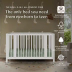 Lit de bébé évolutif 9-en-1 Babyletto Rolli avec berceau et kits de conversion pour lit de bambin