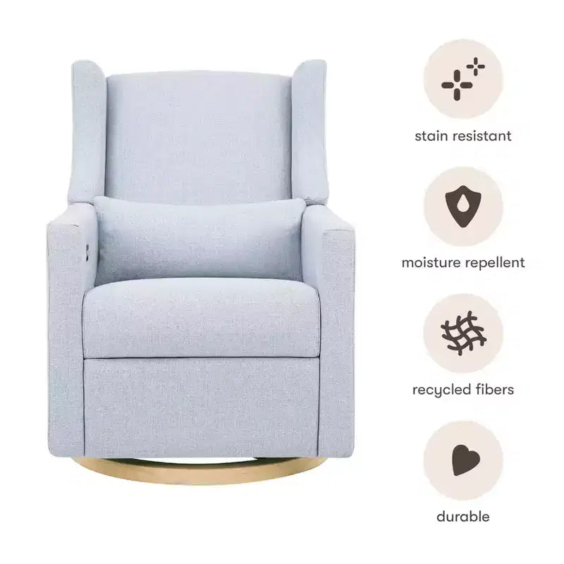 Fauteuil inclinable et pivotant électrique Babyletto Kiwi avec port USB