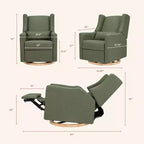 Fauteuil inclinable et pivotant électrique Babyletto Kiwi avec port USB