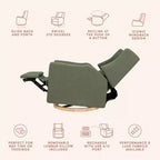 Fauteuil inclinable et pivotant électrique Babyletto Kiwi avec port USB