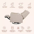 Fauteuil inclinable et pivotant électrique Babyletto Kiwi avec port USB