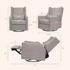 Fauteuil inclinable et pivotant électrique Babyletto Kiwi avec port USB