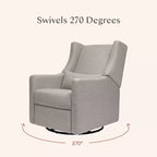 Fauteuil inclinable et pivotant électrique Babyletto Kiwi avec port USB