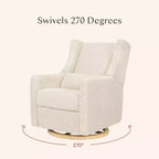 Fauteuil inclinable et pivotant électrique Babyletto Kiwi avec port USB