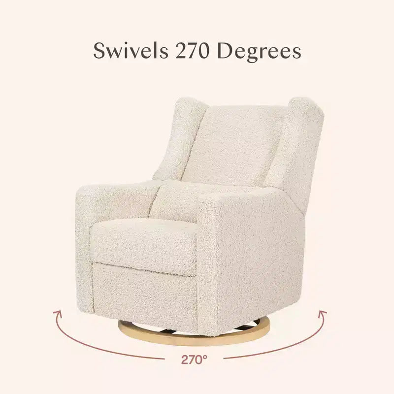 Fauteuil inclinable et pivotant électrique Babyletto Kiwi avec port USB