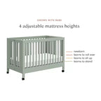 Lit de bébé pliant portable Babyletto Maki avec kit de conversion pour lit de tout-petit
