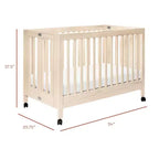 Lit de bébé pliant portable Babyletto Maki avec kit de conversion pour lit de tout-petit