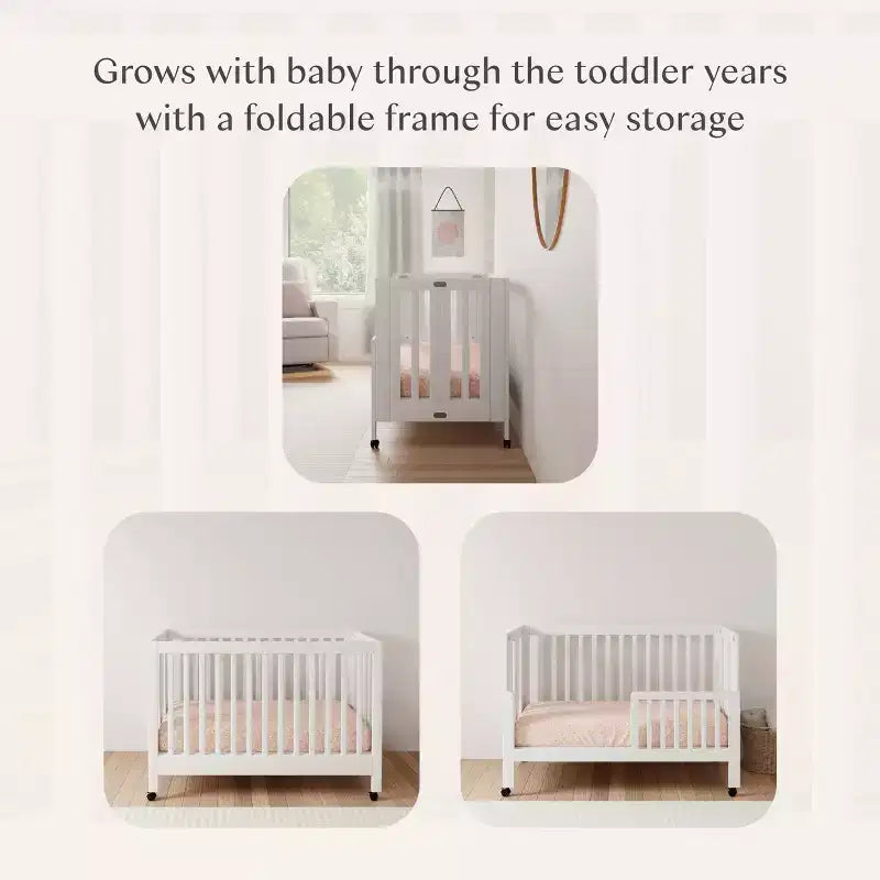 Lit de bébé pliant portable Babyletto Maki avec kit de conversion pour lit de tout-petit